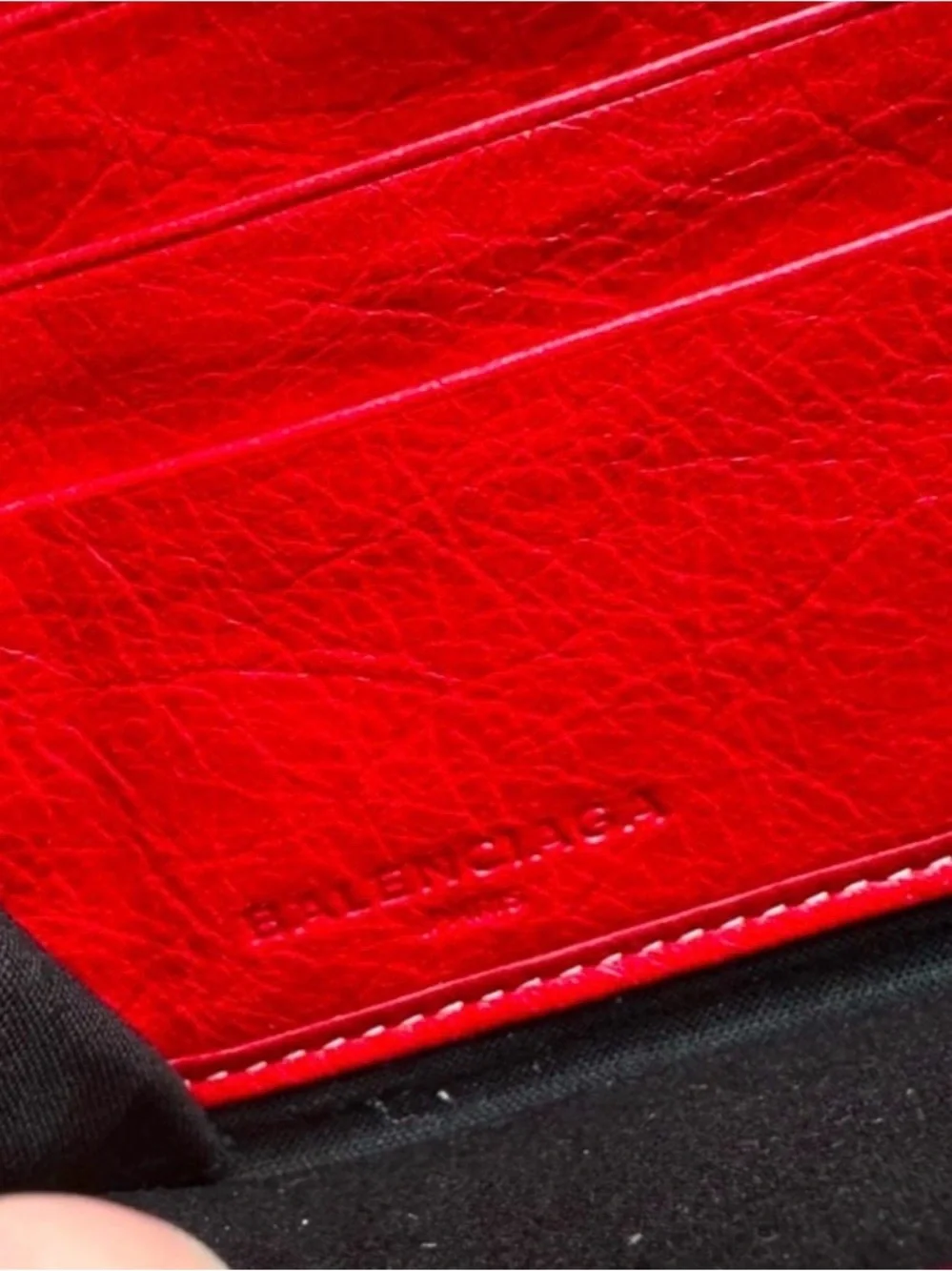 Balenciaga Multicolor Striped Leather Zip Wallet - Green/Orange/Blue/Red